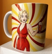 Ceramiczny kubek w retro stylu Marylin Monroe 