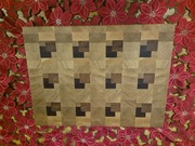 DESKA DĘBOWA SZTORCOWA Z WSTAWKAMI Z DREWNA EGZOTYCZNEGO