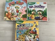 Gry planszowe, rodzina Treflików. Trefl. Zig Zap, na jagody, spy guy junior