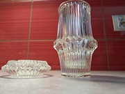 Zestaw popielniczka i wazon szklany HSG Hortensja Unikat