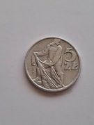 PRL-NAJRZADSZE MONETY OBIEGOWE-5 ZŁ 1958