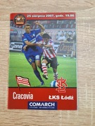 Cracovia Kraków - ŁKS Łódź 2007 program meczowy 