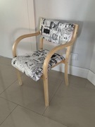 Krzesło fotel czarno białe