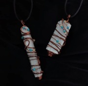 Wisiory z selenitami miedź oksydowana