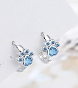 Kolczyki srebrne z łapą 