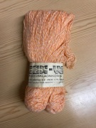 Włóczka pomarańczowo-biała pięcioskładnikowa wełna anilana wiskoza 100g