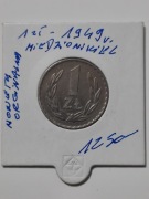 222N -MONETA 1 ZŁ MIEDZIONIKIEL 1949 ROK STAN 1