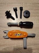 Zabawkowe narzędzia śrubokręt śrubki scyzoryk warsztat