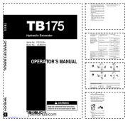 Takeuchi TB175 Excavator Operators Manual  Instrukcja obsługi DTR