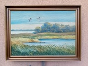  STARY OBRAZ OLEJNY PŁÓTNO   sygnowany  