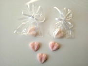 Wosk zapachowy - białe serca. Podziękowania. Prezent. Chrzest. Komunia