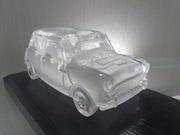 Mini morris samochód kolekcjonerski szklany