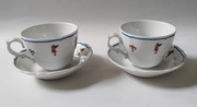 Filiżanki porcelanowe ze spodkami, 2 sztuki, Hutschenreuther, Mozart