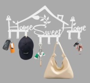Wieszak na klucze Home Sweet Home 8 haczyków metalowy