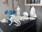 Zestaw figurek 3d wilkor kościotrup smoki DnD dungeons game of thrones 