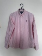 Koszula Damska Ralph Lauren Slim Fit S/M Różowa w Paski Klasyk Premium
