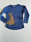 Bluzka dziewczęca z długim rękawem 92cm 2lata cekinowy króliczek #1786
