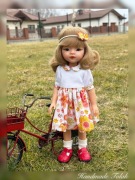 Zestaw 2w1 sukienka, opaska dla lalek Paola Reina 32cm