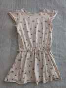 Elegancka łososiowa bawełniana sukienka tunika w kwiaty kwiatki Mango 152