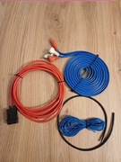 Zestaw przewodów do subwoofera tuby samochodowej.