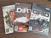 Zestaw gier wyścigowych PC - Dirt, Race Driver Grid, Fuel Premierowe