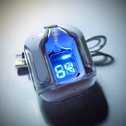 Słuchawki MDT z Ledem, Bezprzewodowe, Douszne, TWS, USB-C