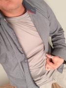 TRIWENTI koszula męska casual długi rękaw slim bawełna rozmiar M