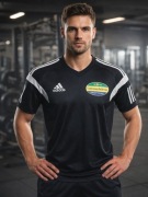 Czarna sportowa koszulka na trening adidas Roz L sport fitnes