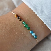 Bransoletka (jadeit, apatyt, tygrysie oko)