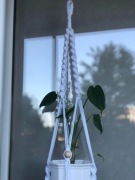 Kwietnik makrama biały PROMOCJA