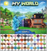 Klocki magnetyczne typu Minecraft Giga Zestaw Zamek Lava 500szt. 