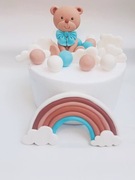 Figurka miś z masy cukrowej ręcznie robiony 