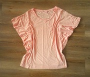 FAJNA BAWEŁNIANA BLUZKA  RĘKAWY MOTYLKOWE, ROZ.42/44/46