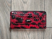 Damski czarno-czerwony eko portfel Nicole