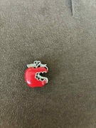 zawieszka srebrna jabłko z robaczkiem, APART, 3cmx1,5cm