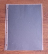 Karta, Strona, 1 kieszeń, czarna wkładka, 4-ringów, 212x296mm