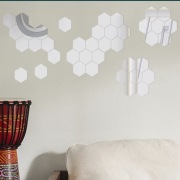 Lustra lusterka akrylowe haxagonalne plaster miodu 48szt.