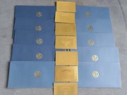 koperta i certyfikat na złote banknoty kolekcjonerskie fantazyjne