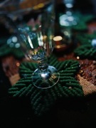 Zestaw 4 ozdobnych podkładek – zieleń ze srebrnym akcentem