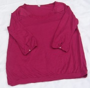 s.Oliver damska bluzka z gniecionego materiału ozdobiona koronką 40