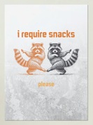 Plakat snacks raccoon szop pracz