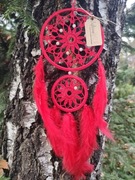 Czerwony łapacz snów z awenturynem