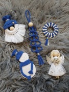 Ozdoby choinkowe makrama box świąteczny