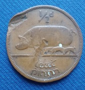 Moneta Irlandia 1/2 pensa 1943