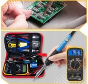 Lutownica ZESTAW NARZĘDZI DO LUTOWANIA 40 ELEMENTÓW MULTIMETR 6 GROTÓW CYNA