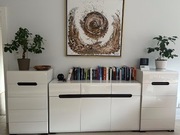 Komoda oraz szafki Azteca Trio Black Red White