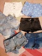 Krótkie spodenki dziewczęce szorty i ogrodniczki roz 146 firmówki 