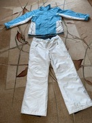 Komplet narciarski spodnie kurtka 40/42 biało niebiesk.