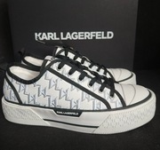 Trampki skórzane Karl Lagerfeld Kampus Max III białe - 39