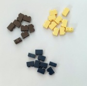 Klocki mix 27 - klocek 2x1 prążki 3 kolory 120 szt.